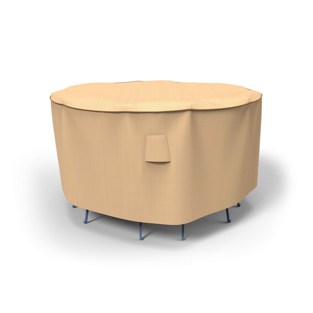 Budge Neverwet Savanna Patio Bar Table & Chairs Combo Cover, Tan, Large