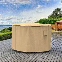 Budge Neverwet Savanna Patio Bar Table & Chairs Combo Cover, Tan, Large