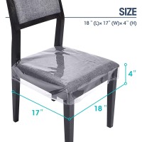 Zipcase 2 Pack Stain, Water And Kitty Scratch Resistant Dinning Chair Covers/Slipcovers Chair Protector Waterproof Pvc 18X17 Inches With Adjustable Belt Strap, Set Of 2