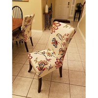 Soulfeel Set Of 6 X Stretchable Dining Chair Covers, Spandex Chair Seat Protector Slipcovers For Holiday Banquet, Home Party, Hotel, Wedding Ceremony (Style 34, Floral)