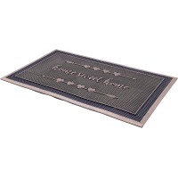 Fab Habitat Non Slip Doormat Durable Thin Natural Rubber Entryway Front Door Porch Patio Home Sweet Home Gold 18