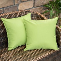 Miulee Pack Of 2 Decorative Outdoor Waterproof Pillow Covers Square Garden Cushion Sham Throw Pillowcase Shell For Spring Patio