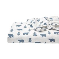 Eddie Bauer - Full Sheet Set  Warm Breathable Cotton Flannel Bedding With Deep Pockets  Brushed For Extra Softness  Cozy Home Decor  Oeko-Tex Certified (Bears & Trees  Full)