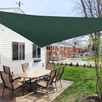 Windscreen4Less 25' X 25' X 25' Sun Shade Sail Triangle Outdoor Canopy Cover Uv Block For Backyard Porch Pergola Deck Garden Patio (Green)