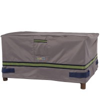 Duck Covers Classic Accessories Soteria Waterproof 32 Inch Rectangular Patio Ottoman/Side Table Cover