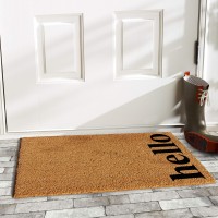 Calloway Mills 102612436Nbb Vertical Hello Doormat 24 X 36 Naturalblack