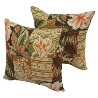 Blaziing Needles 17inch Outdoor Spun Polyester Throw Pillows Set of 2