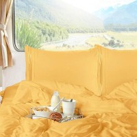 Nestl Yellow Rv Queen Sheets Super Soft Rv Short Queen Sheets For Rv Camper 4 Piece 1800 Microfiber Fitted Rv Sheets Double