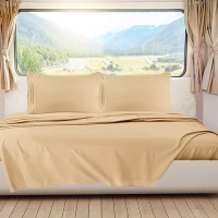 Nestl Camel Gold Rv Queen Sheets Super Soft Rv Short Queen Sheets For Rv Camper 6 Piece 1800 Microfiber Fitted Rv Sheets Dou