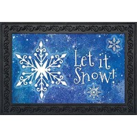 Briarwood Lane Snowflakes Winter Doormat Let It Snow Indoor Outdoor 30 X 18