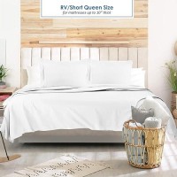 Nestl White Rv Queen Sheets Super Soft Rv Short Queen Sheets For Rv Camper 6 Piece 1800 Microfiber Fitted Rv Sheets Double B