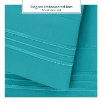 Nestl Teal Rv Queen Sheets Super Soft Rv Short Queen Sheets For Rv Camper 6 Piece 1800 Microfiber Fitted Rv Sheets Double Br