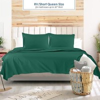 Nestl Hunter Green Rv Queen Sheets Super Soft Rv Short Queen Sheets For Rv Camper 4 Piece 1800 Microfiber Fitted Rv Sheets D