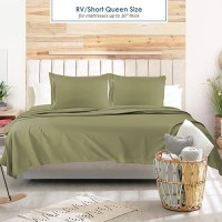 Nestl Olive Green Rv Queen Sheets Super Soft Rv Short Queen Sheets For Rv Camper 6 Piece 1800 Microfiber Fitted Rv Sheets Do