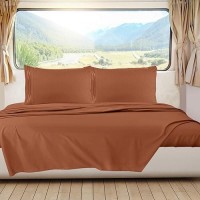 Nestl Rust Rv Queen Sheets Super Soft Rv Short Queen Sheets For Rv Camper 6 Piece 1800 Microfiber Fitted Rv Sheets Double Br