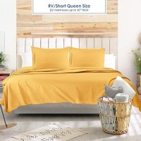 Nestl Yellow Rv Queen Sheets Super Soft Rv Short Queen Sheets For Rv Camper 6 Piece 1800 Microfiber Fitted Rv Sheets Double