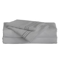 Furinno Angeland Vienne 4Piece Microfiber Bed Sheet Set California King Grey