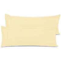 Nestl Body Pillow Cover Soft Body Pillow Pillowcase Lightweight Custard Yellow Pillowcase Microfiber Body Pillow Case Cove