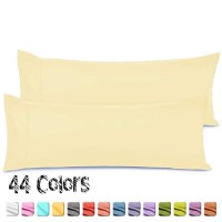 Nestl Body Pillow Cover Soft Body Pillow Pillowcase Lightweight Custard Yellow Pillowcase Microfiber Body Pillow Case Cove