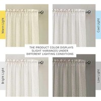 Hversailtex Natural Linen Rod Pocket Curtains 84 Inch Length For Living Room 2 Panel Pocket Drape Semi Sheer Neutral Country Ru