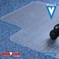 Marvelux Vinyl (Pvc) Office Chair Mat For Very Low Pile Carpeted Floors 45