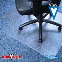 Marvelux Vinyl (Pvc) Office Chair Mat For Very Low Pile Carpeted Floors 45
