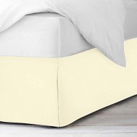 Nestl Vanilla Yellow Twin Bed Skirt Twin Size Bed Skirt 14 Inch Drop Brushed Microfiber Bed Skirts Hotel Quality Pleated B