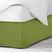 Nestl Calla Green Bed Skirt Cal King Size Cal King Bed Skirt 14 Inch Drop Brushed Microfiber Bed Skirts Hotel Quality Plea