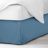 Nestl Blue Heaven Full Xl Bed Skirt Full Xl Size Bed Skirt 14 Inch Drop Brushed Microfiber Bed Skirts Hotel Quality Pleate