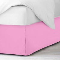 Nestl Light Pink Twin Bed Skirt Twin Size Bed Skirt 14 Inch Drop Brushed Microfiber Bed Skirts Hotel Quality Pleated Bed S