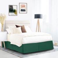 Nestl Hunter Green Bed Skirt Cal King Size Cal King Bed Skirt 14 Inch Drop Brushed Microfiber Bed Skirts Hotel Quality Ple