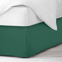 Nestl Hunter Green Bed Skirt Cal King Size Cal King Bed Skirt 14 Inch Drop Brushed Microfiber Bed Skirts Hotel Quality Ple