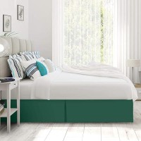 Nestl Hunter Green Bed Skirt Cal King Size Cal King Bed Skirt 14 Inch Drop Brushed Microfiber Bed Skirts Hotel Quality Ple