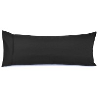 Nestl Body Pillow Cover Soft Body Pillow Pillowcase Lightweight Black Pillowcase Microfiber Body Pillow Case Cover 20X54