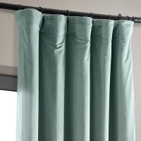 Hpd Half Price Drapes Signature Velvet Thermal Blackout Curtains For Living Room 120 Inch Long 1 Panel Rod Pocket Insulated Bl