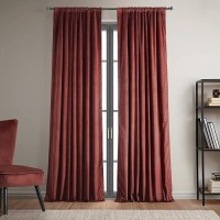 Hpd Half Price Drapes Signature Velvet Thermal Blackout Curtains For Living Room 84 Inch Long 1 Panel Rod Pocket Insulated Bla