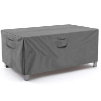 Vailge Veranda Rectangular/Oval Patio Table Cover, Heavy Duty And Waterproof Outdoor Lawn Patio Furniture Covers, Large Grey
