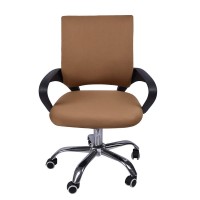 Deisy Dee No Chair,Only Cover Universal Computer Office Rotating Stretch Polyester Mid Back Function Arm Chair Cover C150 (Black)