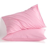 Ntbay Queen Cotton Pillowcases - Envelope Closure 20X30 Pillowcases Set Of 2  Breathable And Soft Bed Pillow Cases  Pink