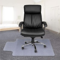 Kuyal Office Chair Mat For Carpets,Transparent Thick And Sturdy Highly Premium Quality Floor Mats For Low And No Pile Carpeted Floors, With Studs (36 X 48 With Lip)