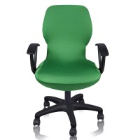 Deisy Dee Computer Office Chair Covers Pure Color Universal Chair Cover Stretch Rotating Chair Slipcovers Cover Only Chair Covers C098 (Froest Green)
