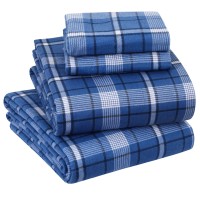 Sleepdown 100 Cotton Flannel Sheets Queen Size Super Soft Heavyweight Double Brushed Antipill Flannel Queen Sheets 16