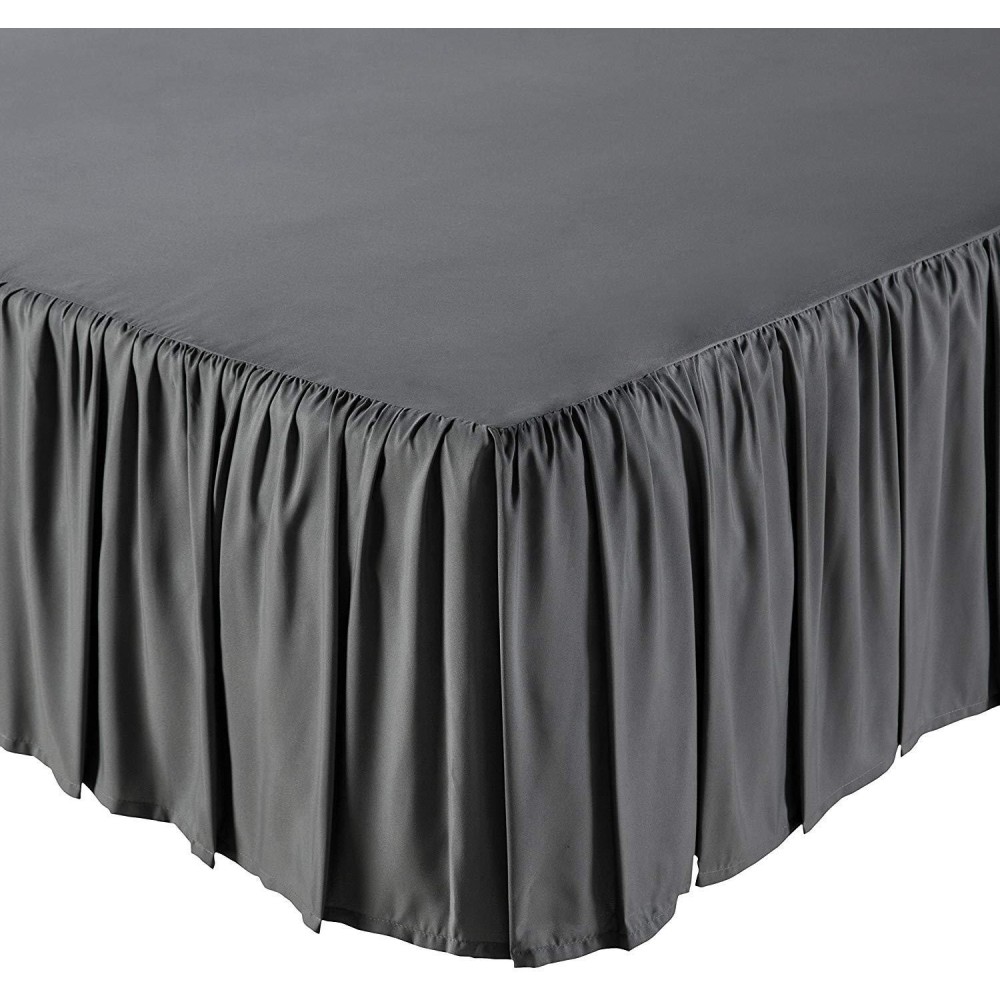 Ruffled Bed Skirt 10 Inch Drop Full Size Dust Ruffle 100 Microfiber Ruffle Bed Skirt With Nonwoven Platform Wrinkel Free Be