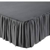 Ruffled Bed Skirt 21 Inch Drop King Size Dust Ruffle 100 Microfiber Ruffle Bed Skirt With Nonwoven Platform Wrinkel Free Be