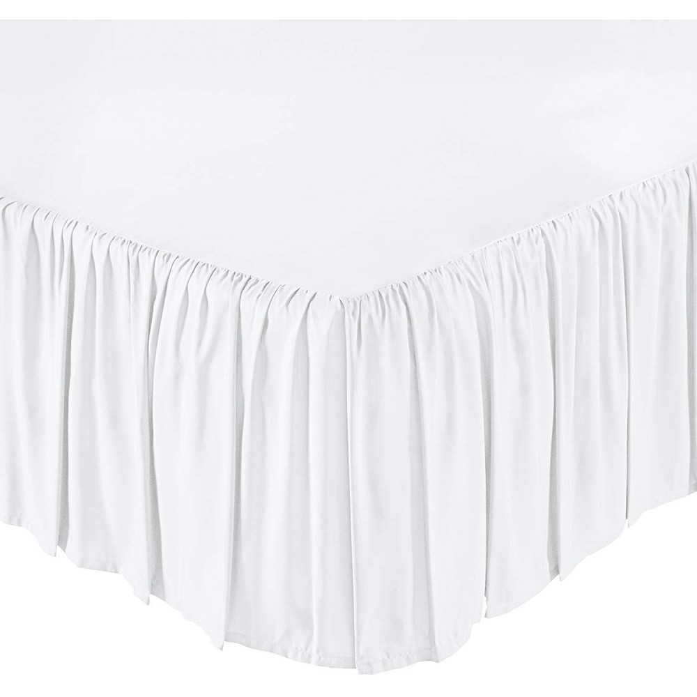 Ruffled Bed Skirt 18 Inch Drop Twin Size Dust Ruffle 100 Microfiber Ruffle Bed Skirt With Nonwoven Platform Wrinkel Free Be