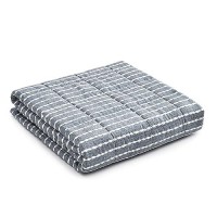 Ynm Weighted Blanket Heavy 100 Percent Oeko-Tex Certified Cotton Material  Bed Blanket For One Person Of 240Lbs  Ideal For Queen/King Bed (60X80 Inches  25 Pounds  Blue White)