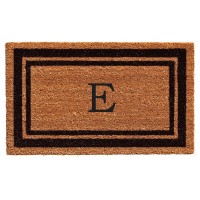 Calloway Mills 152961830U Black Border 18 X 30 Monogram Doormat Letter U