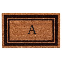 Calloway Mills 152961830A Black Border 18 X 30 Monogram Doormat Letter A