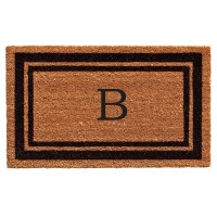 Calloway Mills 152961830B Black Border 18 X 30 Monogram Doormat Letter B