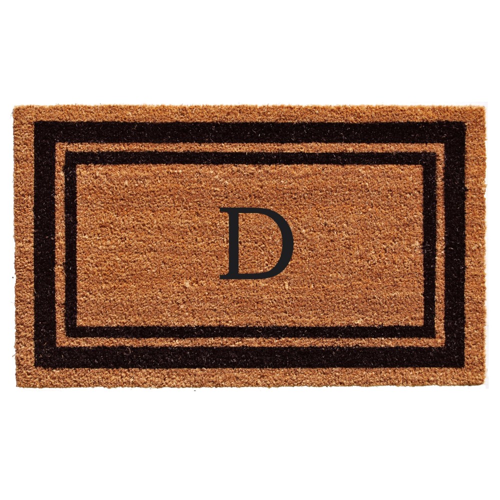 Calloway Mills 152961830D Black Border 18 X 30 Monogram Doormat Letter D